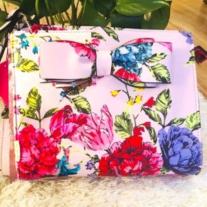 Betsy Johnson Pink Floral Wristlet